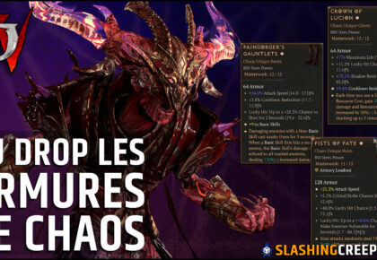 Où farm les armures de chaos Diablo 4 S10