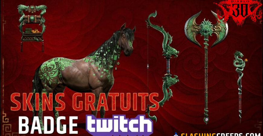 SKINS GRATUITS DIABLO 4 et BADGE TWITCH