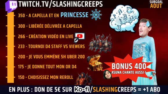 Subgoal Aout SlashingCreeps terminé