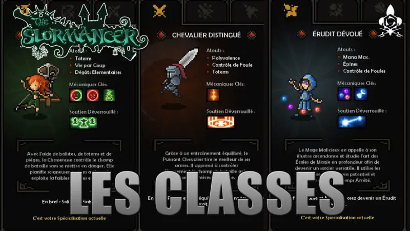 The Slormancer gameplay classes and presentation mage, huntress and knight