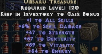 Umbaru Treasure avec Spirit Trance Median XL