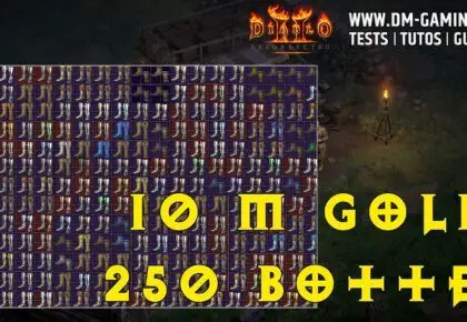 250 bottes pariés sur Diablo 2