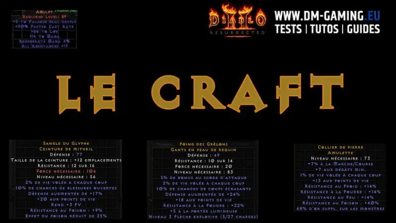Craft Diablo 2 Resurrected, EVERYTHING, the best, their usefulness and amulets +2 skills 20 fcr