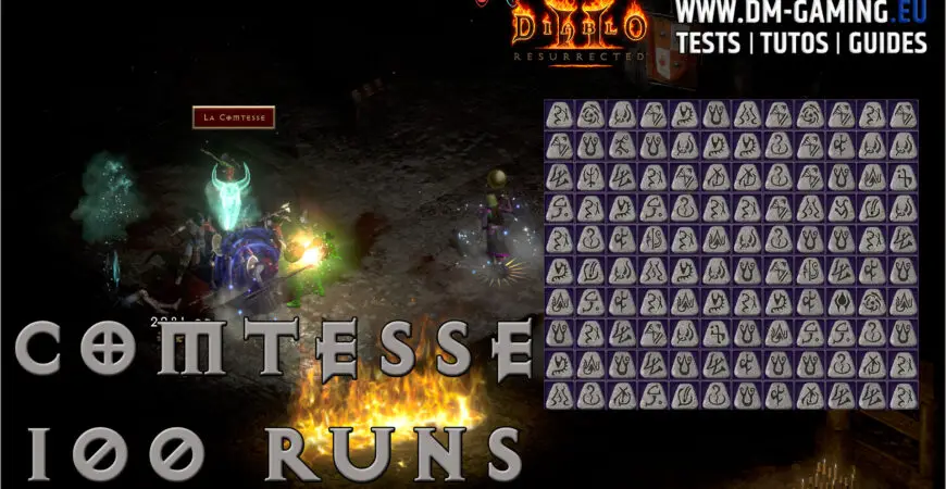 Comtesse Hell Enfer x100, les runes, statistiques et free Diablo 2 Resurrected