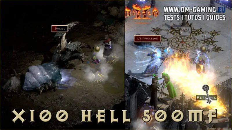 Duriel Invocateur Hell Enfer x100 500 mf, statistiques, drops et free Diablo 2 Resurrected