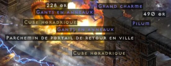 le cube horadrim sur le conseil à Travincal Diablo 2 Resurrected