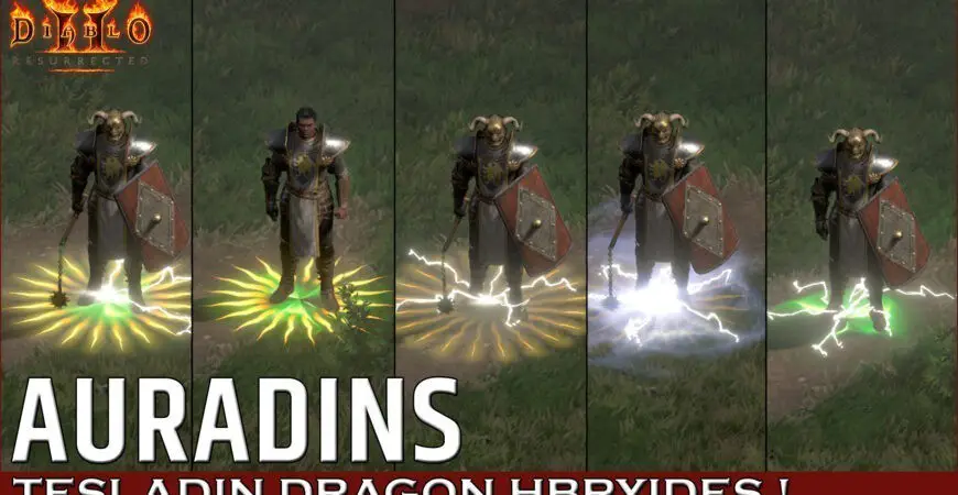 Auradins Tesladin Dragon Hybrides, possibilité et meilleur build aura du Paladin Diablo 2 Resurrected