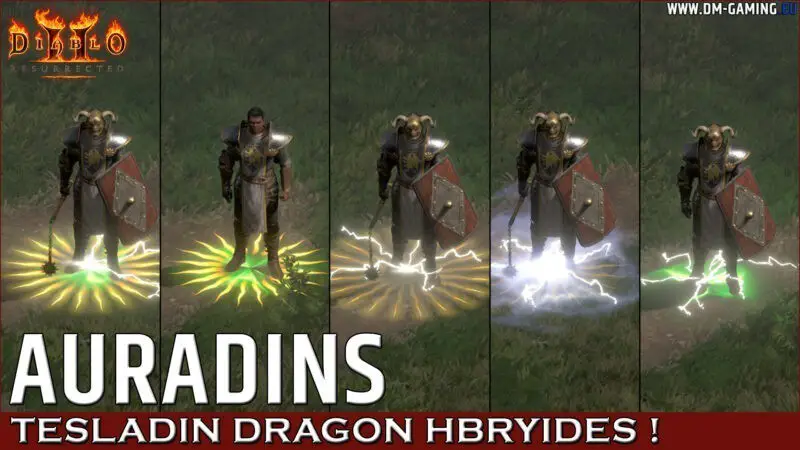 Auradins Tesladin Dragon Hybrids, possibility and best aura build of Paladin Diablo 2 Resurrected
