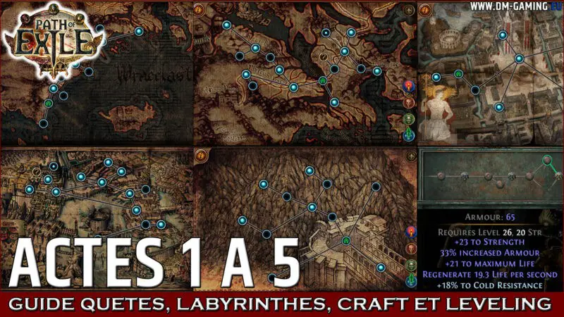Acts History Path of Exile 1 2 3 4 5 quests, mazes, crafting and leveling