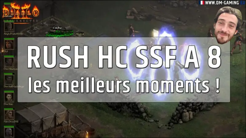 Rush Hardcore SSF Diablo 2 Resurrected at 8 Act 1-5 in 4 Hours Highlights