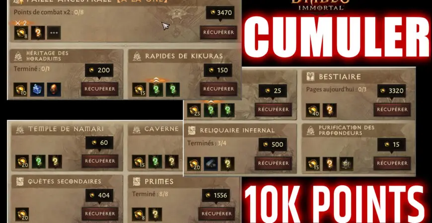 Accumulate Points Diablo Immortal Battle Pass, 10 codex points