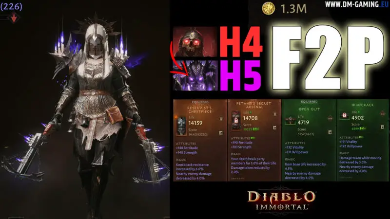 Enfer 5 Diablo Immortal, comment facilement transitioner de Enfer 4 à 5 en étant joueur free to play