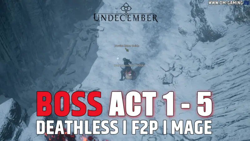 Boss Undecember Act 1 to 5, without dying as a mage and being a free to play player