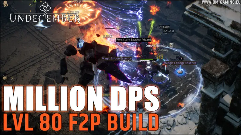 Best F2P Build Endgame Undecember, the flamethrower with millions of DPS