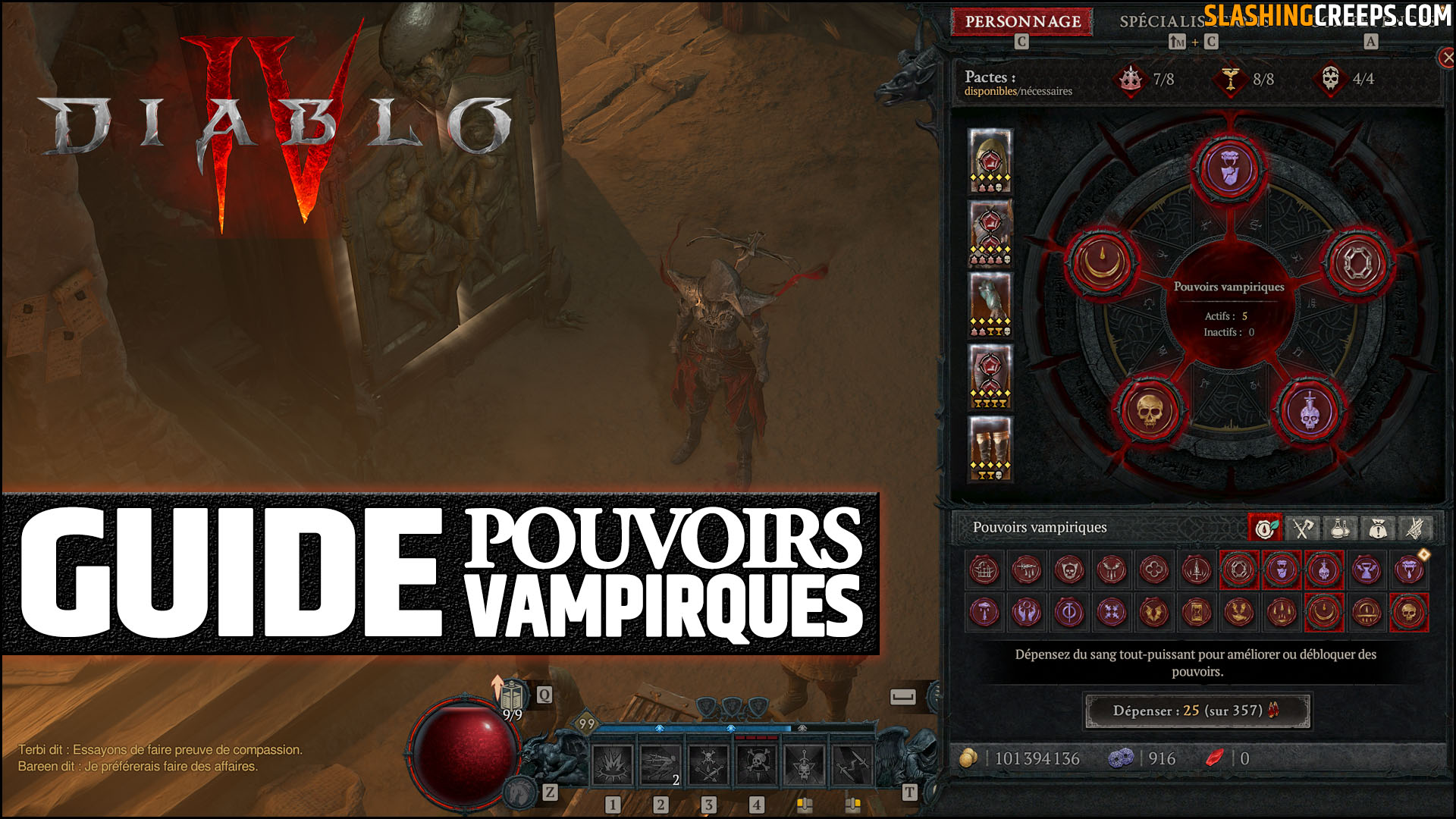 Guide Pouvoirs Vampiriques Diablo 4 Saison 2, débloquer, améliorer et bien utiliser les pactes
