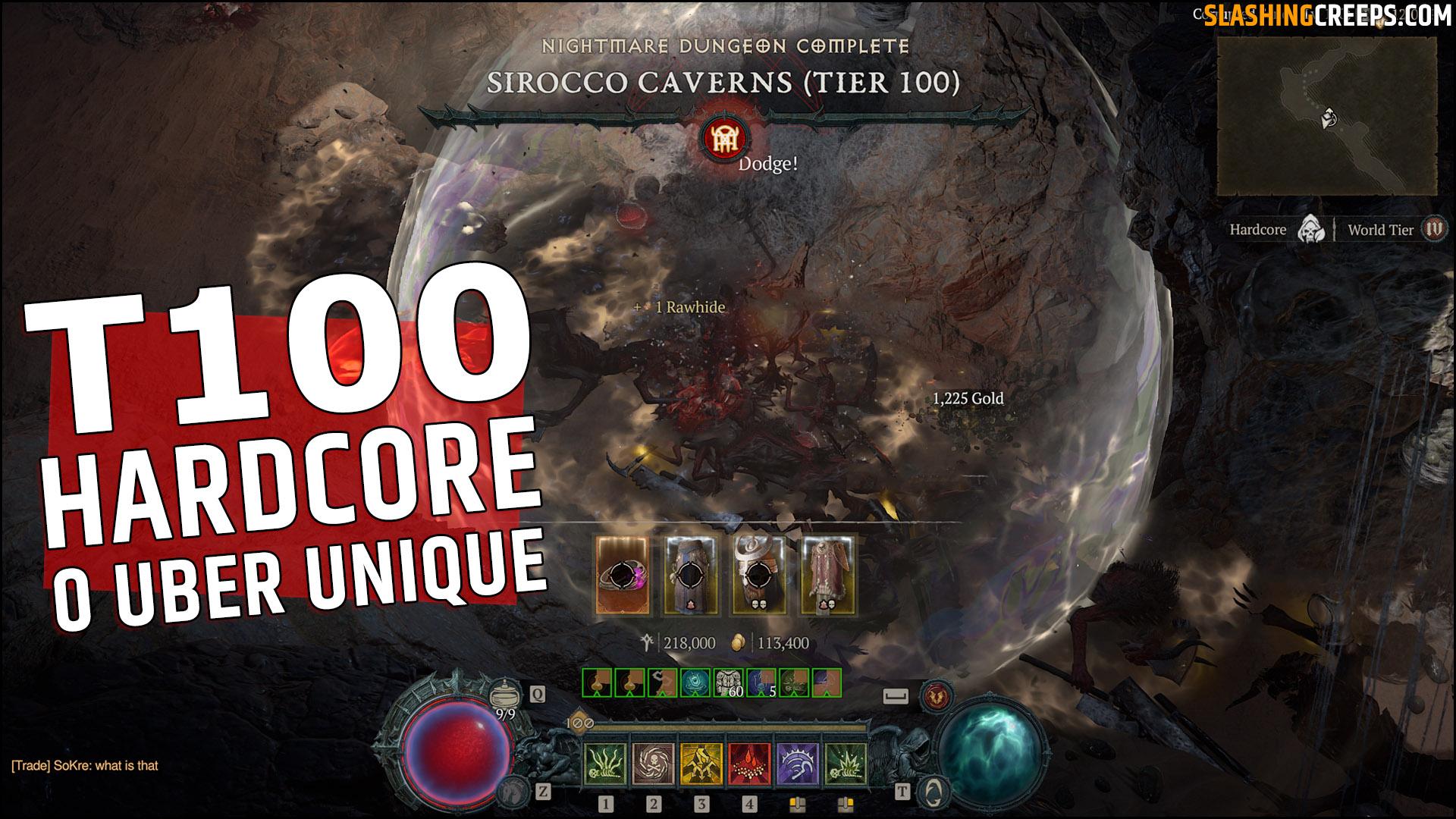 Build Hardcore Abattoir de Zir Nécromancien Diablo IV Saison 2 en T100 pour jouer ombre dégats sur la durée et explosion macabre sans mourir !