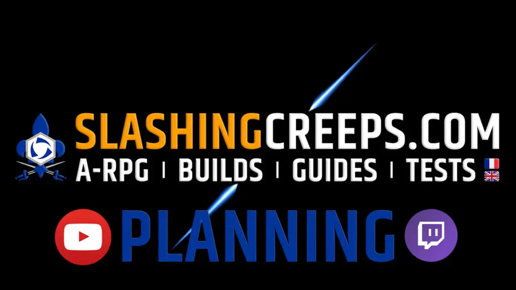 Planning Twitch et Youtube SlashingCreeps