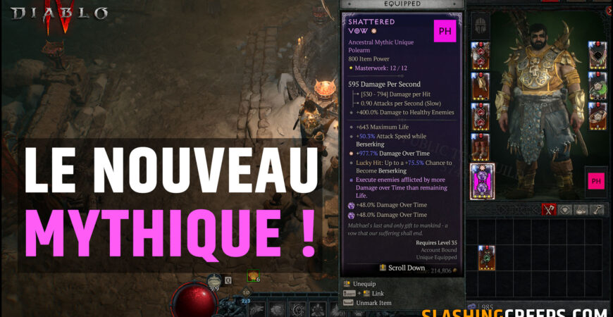 Voeu brisé Mythique Diablo 4 Saison 6 Vessel of Hatred