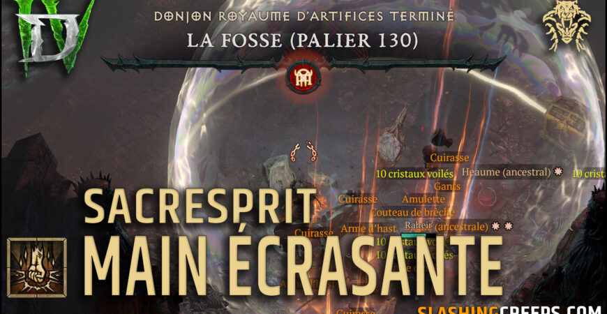 Build Sacresprit T4 Main Écrasante Diablo 4