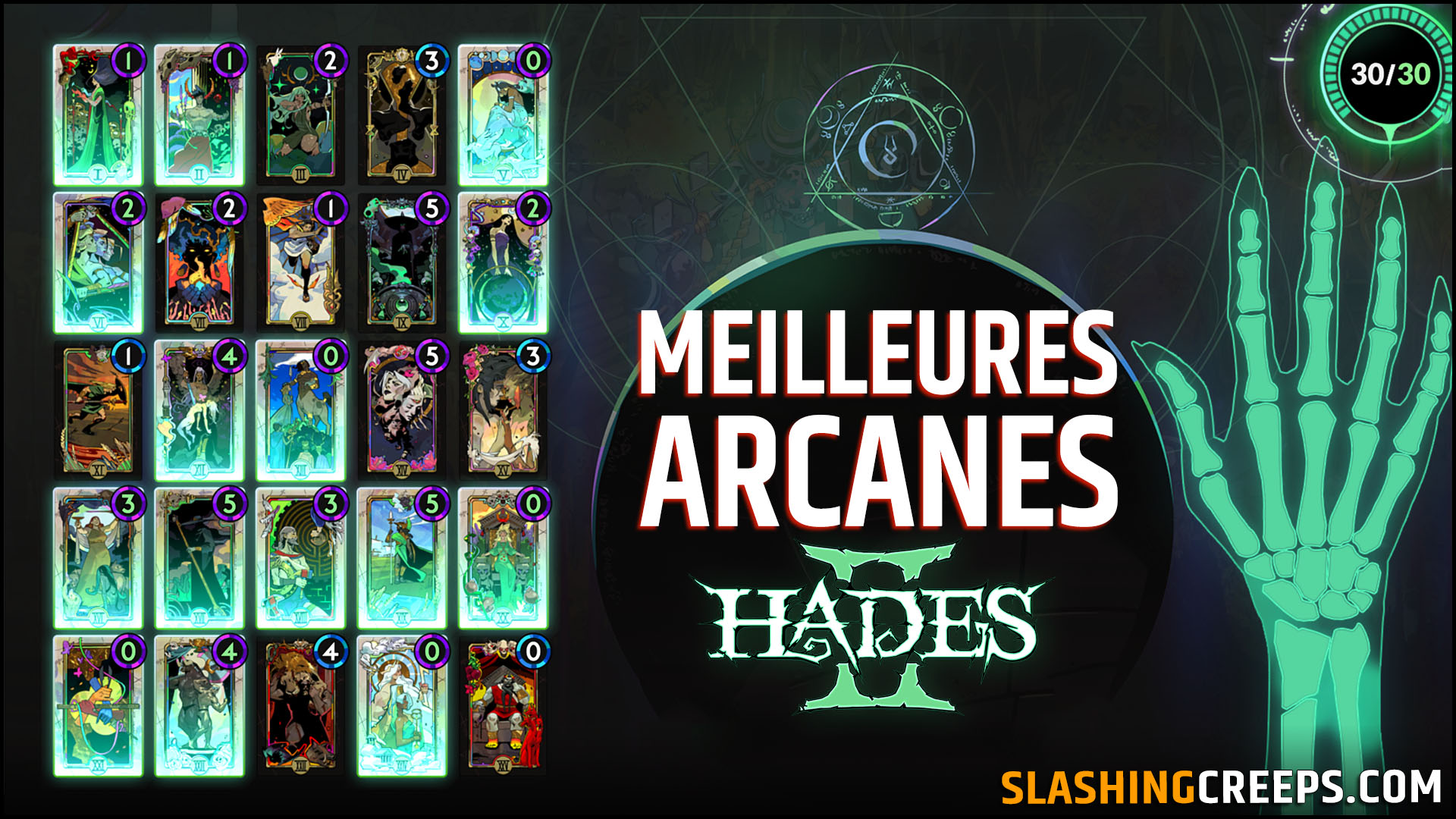 Meilleures cartes arcanes Hades 2