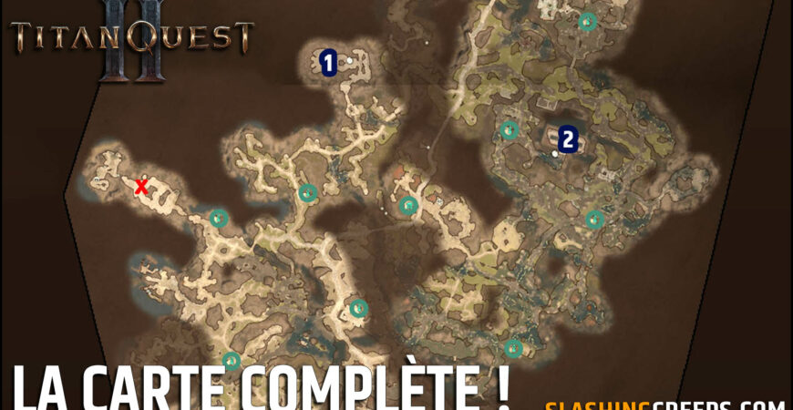 Carte Titan Quest 2, la carte complète de l'acte 1