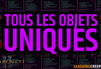 Tous les objets Uniques Titan Quest 2