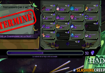 Guide des armes et testaments Hades 2