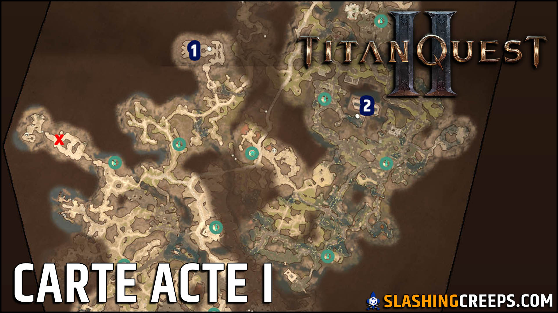 Carte Acte 1 Titan Quest 2 map