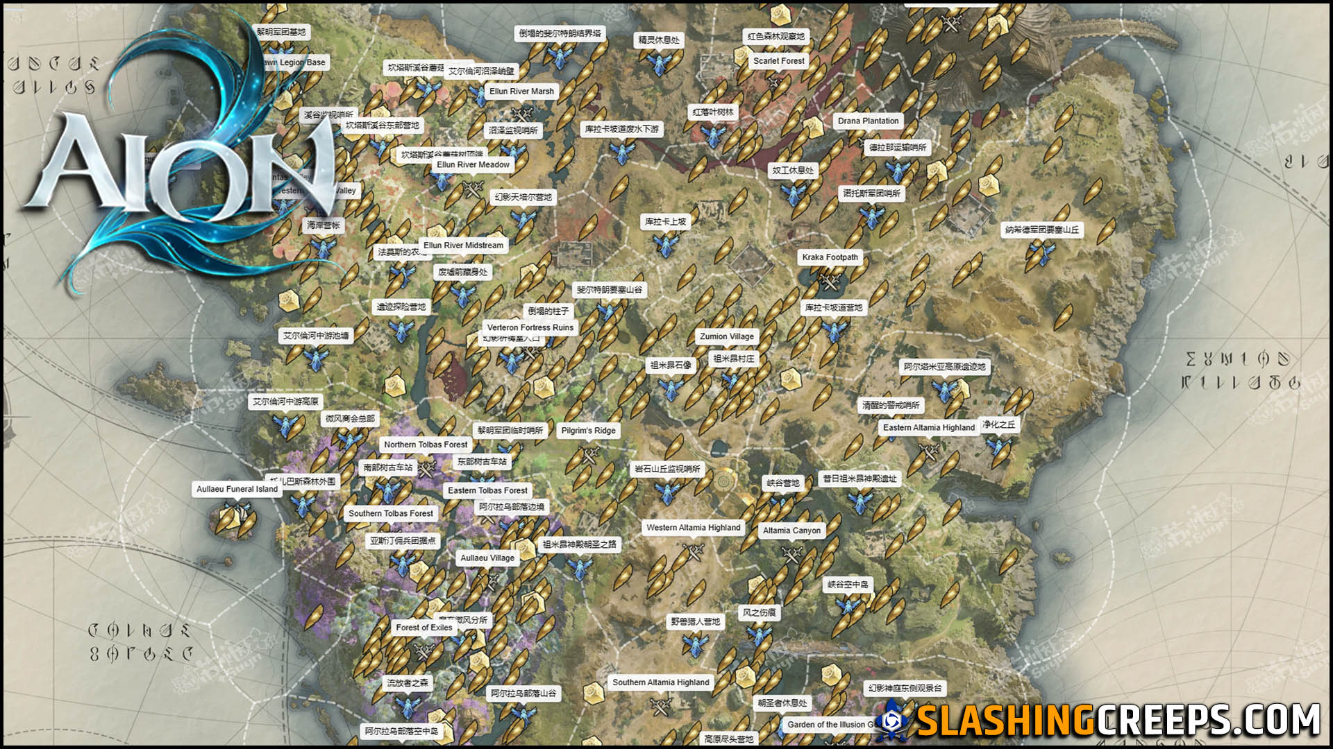 Carte interactive Aion 2