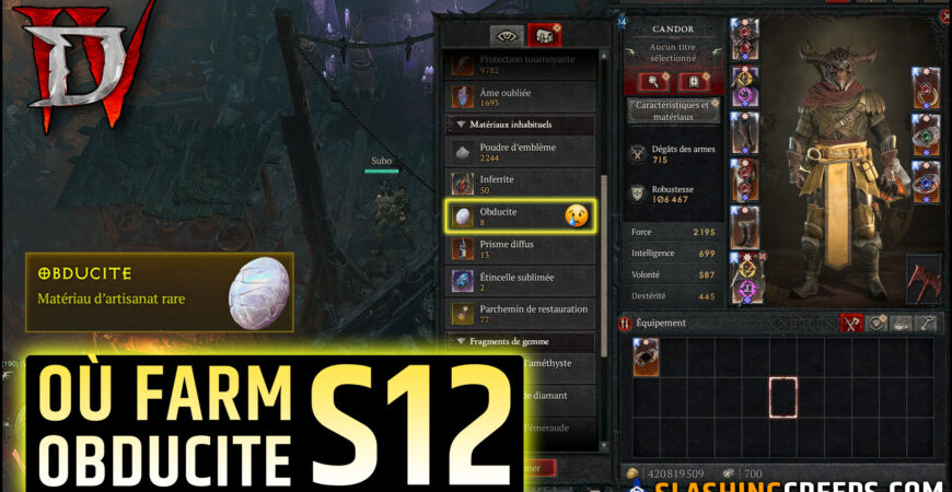 Comment farm l'obduciteDiablo 4 Saison 12, les meilleurs zones à obdu