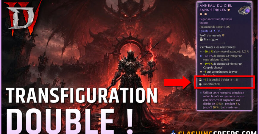 DOUBLE TRANSFIGURATION DIABLO 4 LORD OF HATRED, les objets ULTIMES avec le cube horadrime