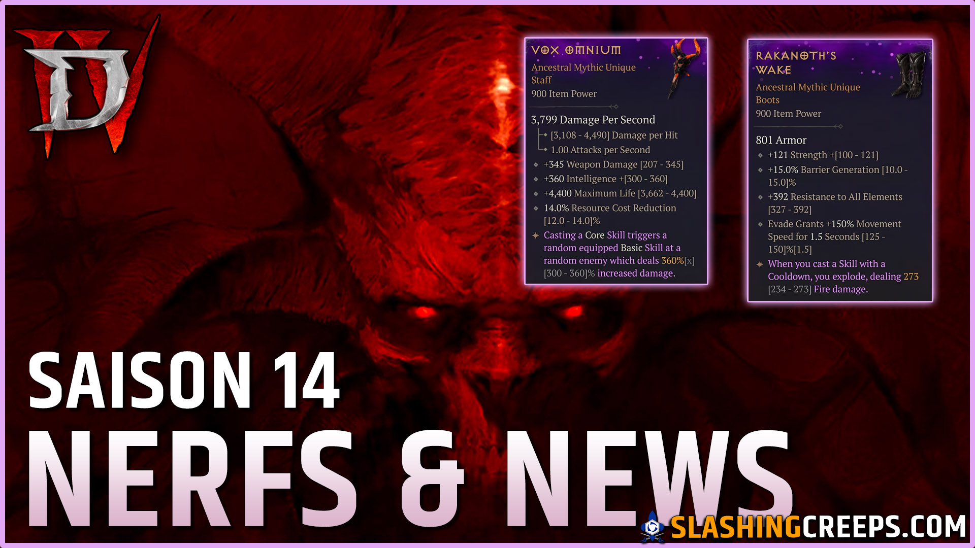 SAISON 14 DIABLO 4 PATCH 3.1, plein de nouveautés et de nerfs dans tous les sens