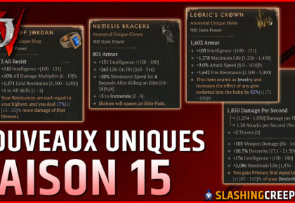 Nouveaux uniques Diablo 4 Saison 15