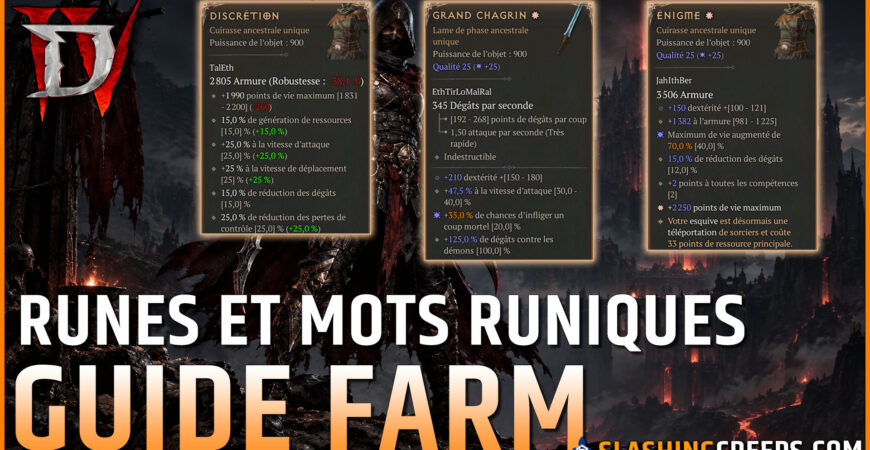 MOTS RUNIQUES DIABLO 4 SAISON 15, comment craft les meilleurs et farm les nouvelles runes !